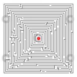 Square maze stock vector