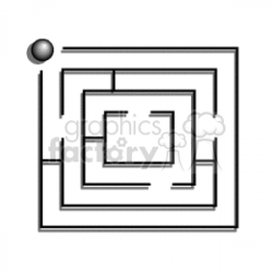 Maze Puzzle Game clipart. Royalty-free clipart # 170954