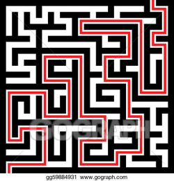 Vector Stock - Maze. Clipart Illustration gg59884931 - GoGraph