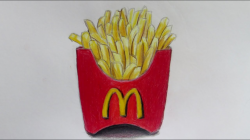 Realistic McDonald's Fries (Speed Drawing)