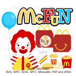McDonalds SVG cut file. Happy Meal Fun | Svg files | Paper ...