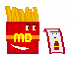 When Mcdonalds french fries meet Kechup | Pixel Art Maker