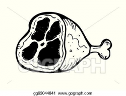 Vector Art - Raw meat . Clipart Drawing gg63044841 - GoGraph
