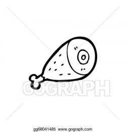 Drawing - Cartoon leg of meat. Clipart Drawing gg68041485 ...