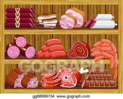 Vector Art - Meat market. . EPS clipart gg68906734 - GoGraph