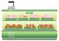 Clipart - Supermarket Meat Counter