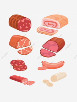 Various Processed Meat Elements, Processed Meat, Sausage ...