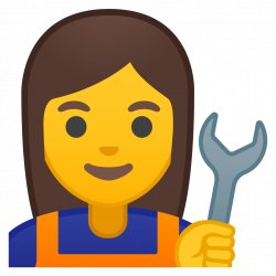 Woman mechanic Icon | Noto Emoji People Profession Iconset | Google