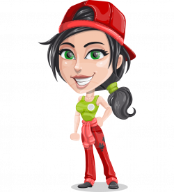 Vector Mechanic Cartoon Character - Tessa the Mechanic Expert Girl ...