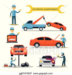 EPS Illustration - Mechanic and car maintenance service ...