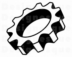 Gear #3 SVG, Gear SVG, Mechanic Svg, Cogwheel Svg, Gear Clipart, Gear Files  for Cricut, Gear Cut Files For Silhouette, Dxf, Png, Eps, Vector