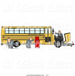 Clip Art of a Team of Helpful Mechanics Working on the ...