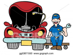 Stock Illustration - Auto mechanic car hood . Clip Art ...