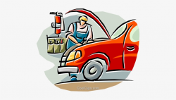 Auto Mechanic Working On A Car Royalty Free Vector - Car ...