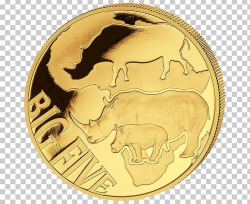 Gold Coin Rhinoceros Gold Coin Medal PNG, Clipart, Big Five ...