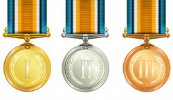 Gold medal Silver medal Clip art - Transparent Medals Set PNG ...