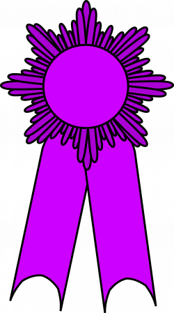Clipart - prize ribbon purple