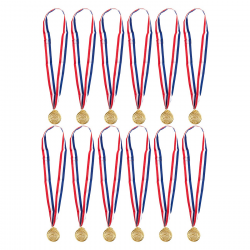 Juvale Gold Medals for Swimming - 12-Pack Swimmer Winner Award Medals, 2  Inches in Diameter with 30-Inch Ribbon