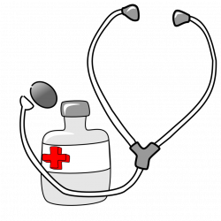 Public Domain Clip Art Image | Medicine and a Stethoscope | ID ...