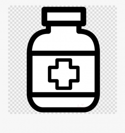 Medicine Bottle Clipart Black And White #2687768 - Free ...