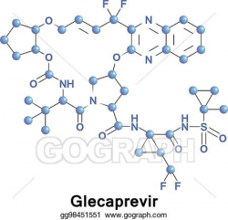 Vector Illustration - Glecaprevir treatment hcv. EPS Clipart ...