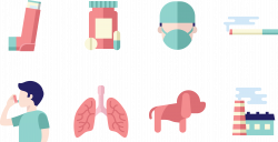 Disease Asthma Allergy Medicine Icon - Hygiene Medicine Allergy ...