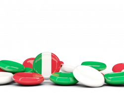Round buttons background. Illustration of flag of Italy