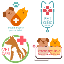Cat Logo Dog Veterinary medicine Veterinarian - Vector logo pet ...