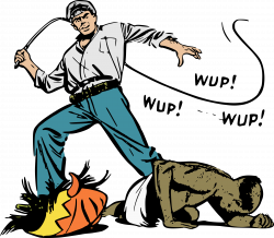Clipart - Ivory trader whipping old medicine man