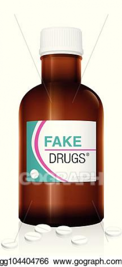 Vector Art - Fake drugs medicine bottle vial. Clipart ...