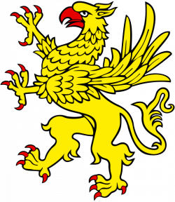 Heraldic Griffin A creature segreant has both forelegs raised in the ...