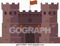 Vector Art - Medieval stronghold - old fortress towers ...
