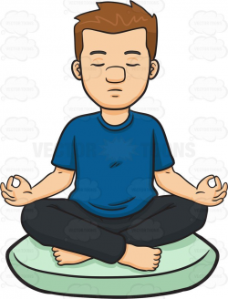 A man meditating #cartoon #clipart #vector #vectortoons ...