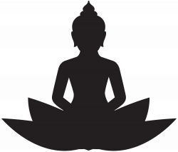 Buddhism Buddhist meditation Clip art - Meditating Buddha Silhouette ...