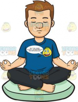 A Man Meditating
