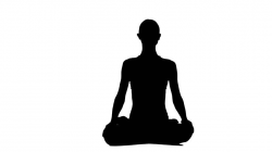 Stock Video Of Silhouette Woman Meditating In A Yoga | Yoga ...