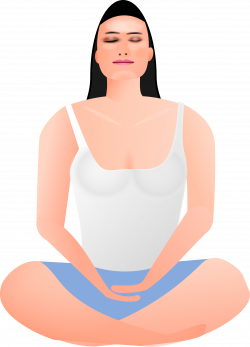 Clipart - Lady in Meditation