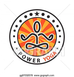 Vector Stock - Power yoga - meditation. Clipart Illustration ...