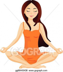 Vector Illustration - Female yoga/meditation. EPS Clipart ...