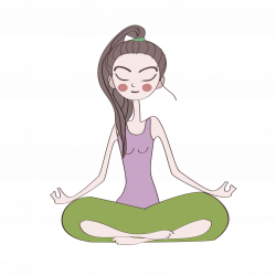 Cartoon Yoga Girl - Cartoon yoga girl 1276*1276 transprent Png Free ...