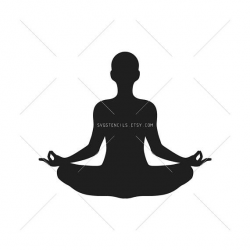 SVG - Yoga Lotus Meditation Stencil, Silhouette, Studio ...