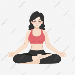 Woman Yoga Meditation, Woman Clipart, Yoga, Woman PNG ...