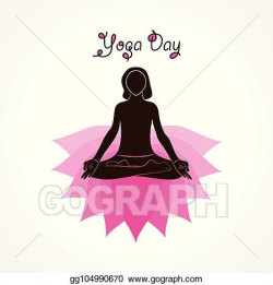 Vector Clipart - Illustration of international yoga day ...