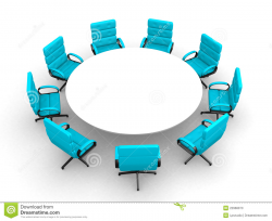 Round Table Meeting Clipart - Clip Art Bay
