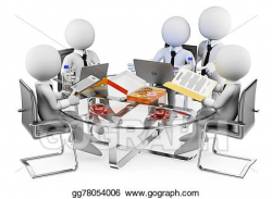 Clip Art - 3d white people. business informal meeting. Stock ...