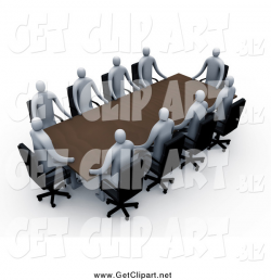 Clip Art of a Group of 3d Professional People Around a ...