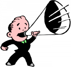 People With Megaphone Clipart
