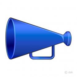 Blue Megaphone Clipart Free Picture｜Illustoon