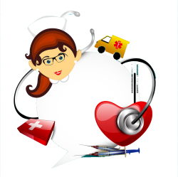 Royalty-free Nursing Illustration - Doctors caring ambulance buckle ...