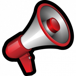 Red megaphone clipart clipart images gallery for free ...